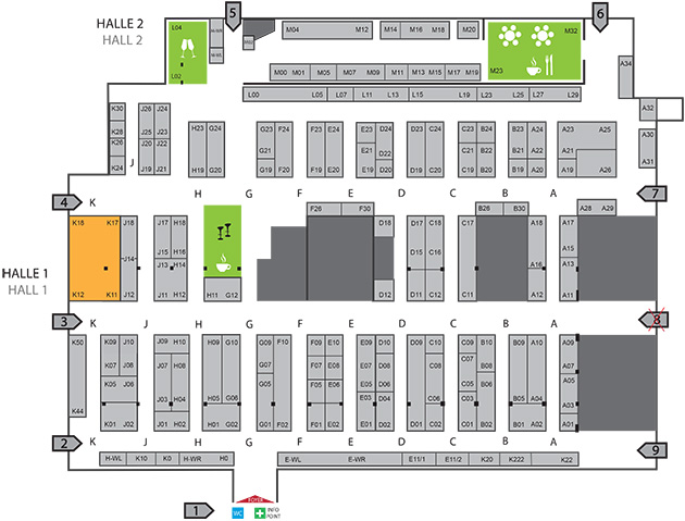 Hallenplan/Tore | Design Classic Düsseldorf